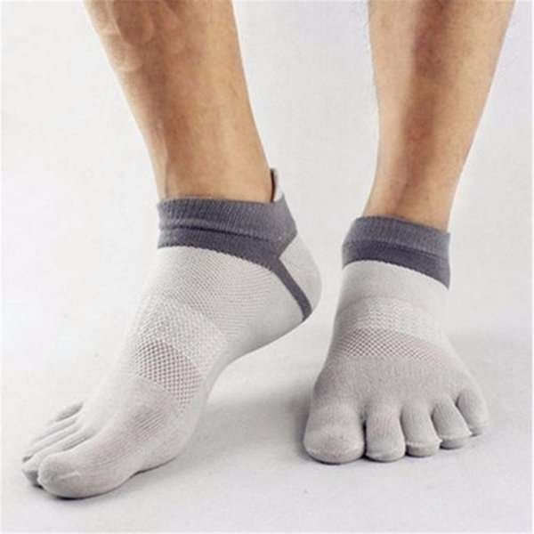 1 Pair Of Mens Cotton Toe Socks Five Finger Sports Outdoor Work Cotton