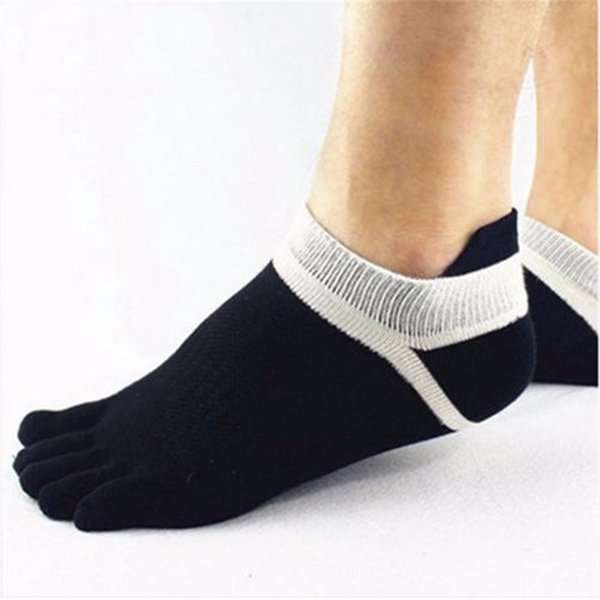1 Pair Of Mens Cotton Toe Socks Five Finger Sports Outdoor Work Cotton