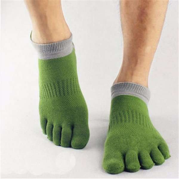 1 Pair Of Mens Cotton Toe Socks Five Finger Sports Outdoor Work Cotton