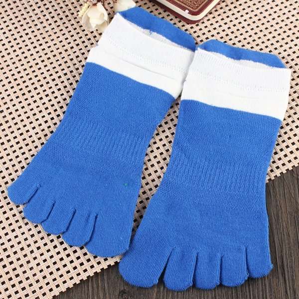 1 Pair Of Mens Cotton Toe Socks Five Finger Sports Outdoor Work Cotton