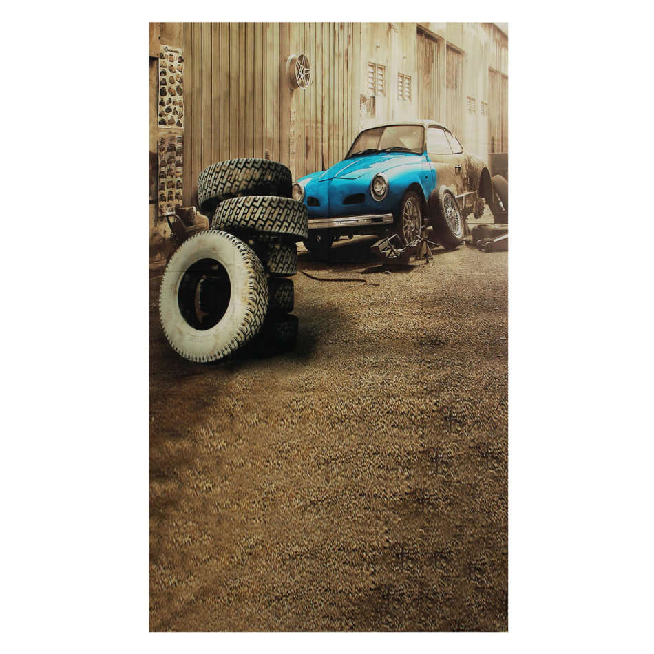 3x5ft Car Tire Garage Retro Photo Backdrop Photography Background Studio Props