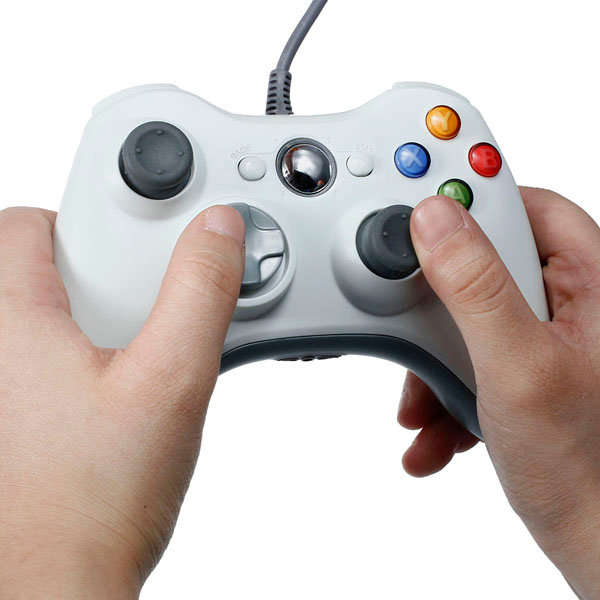 USB Wired Game Pad Gamepad Controller for Microsoft Xbox 360 White