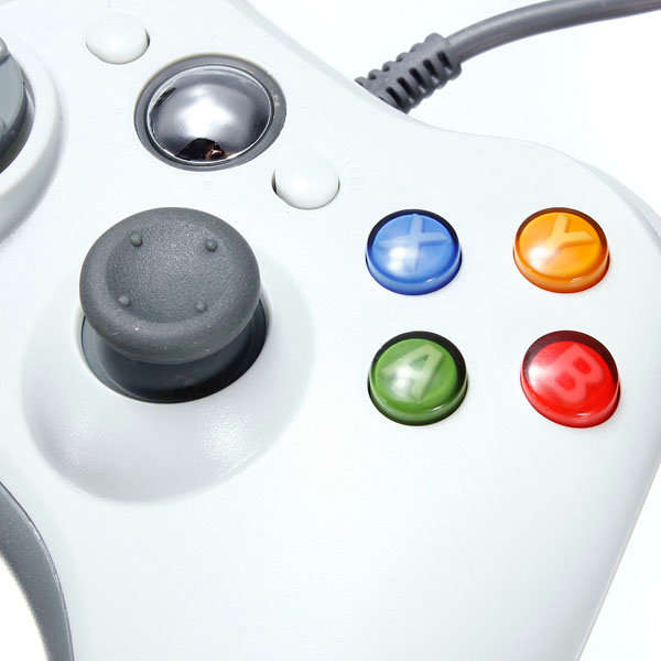 USB Wired Game Pad Gamepad Controller for Microsoft Xbox 360 White