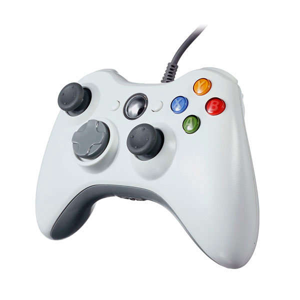 USB Wired Game Pad Gamepad Controller for Microsoft Xbox 360 White
