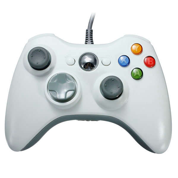 USB Wired Game Pad Gamepad Controller for Microsoft Xbox 360 White