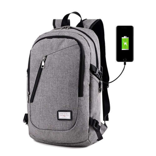 USB Charge Interface Casual Shoulder Canvas Bags Men Laptop Notebook Backpack