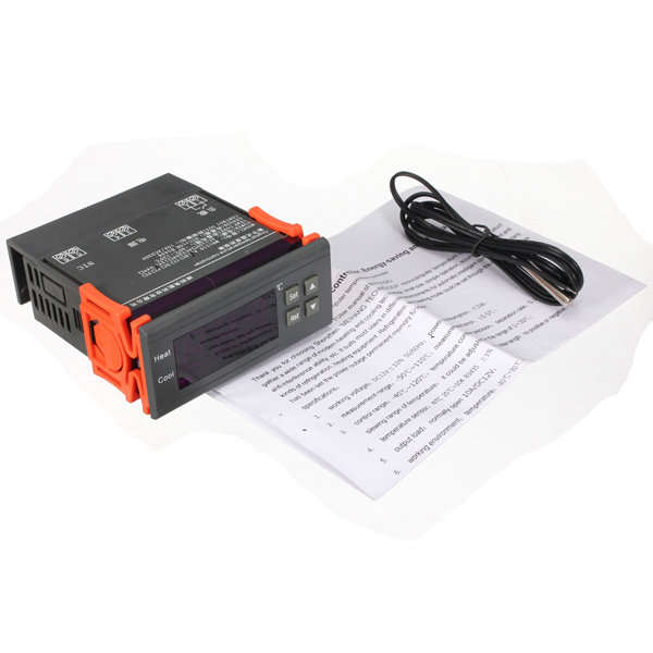 12V Digital Temperature Controller Temp w/ Sensor Thermostat Control