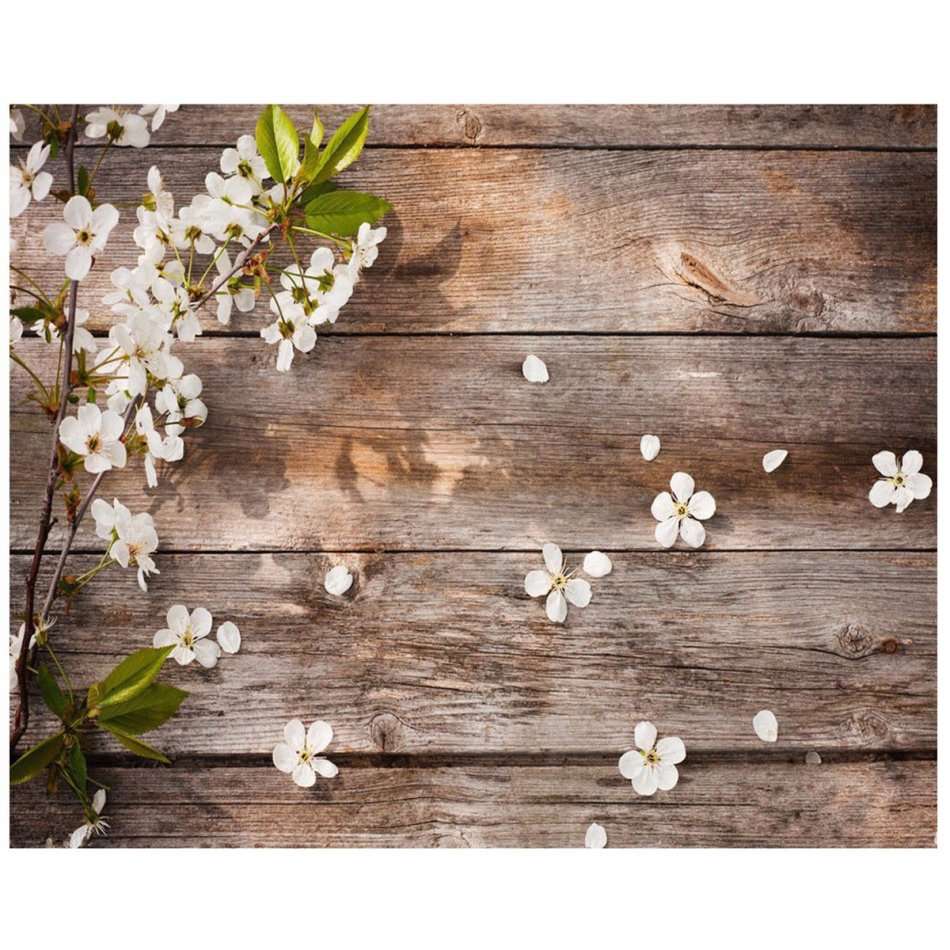 5x3FT Wood Floor Photography Backdrop Attractive Flower Background Studio Props