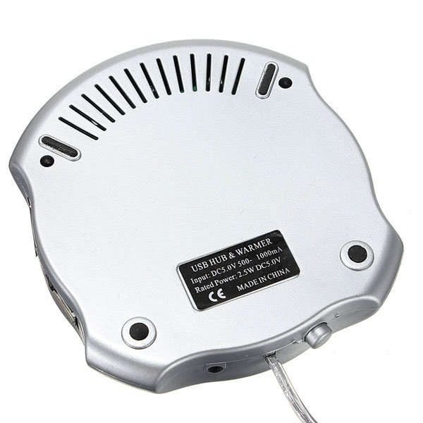 4 USB Hub & Coffee Tea Beverage Cup Mug Warmer Heater