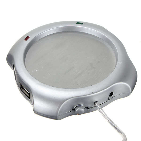 4 USB Hub & Coffee Tea Beverage Cup Mug Warmer Heater