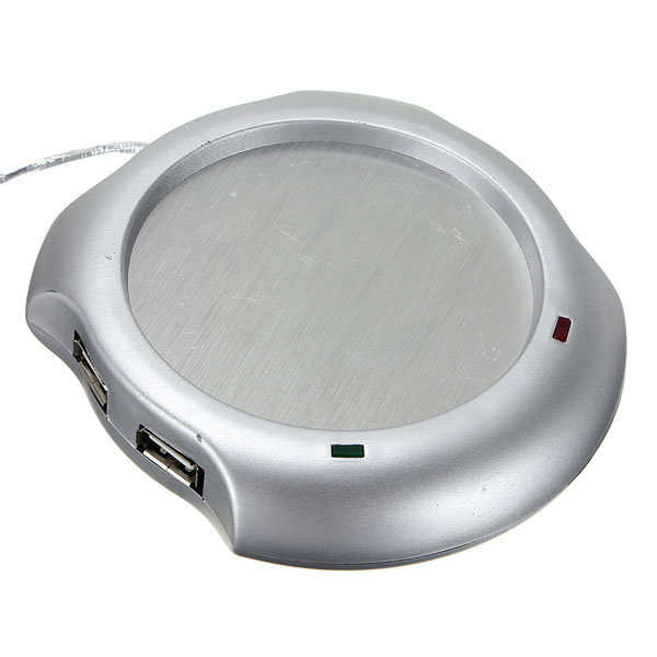 4 USB Hub & Coffee Tea Beverage Cup Mug Warmer Heater