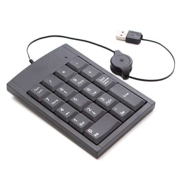 18 Keys Mini USB Numeric Keypad Slim Laptop Number Keyboard Num Pad