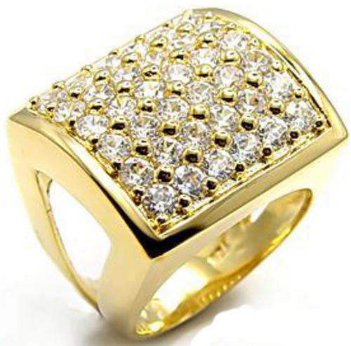 **INTERNATIONAL SHIPPING** 18K YELLOW GOLD PLATED SIMULATED DIAMOND RING*NO COMBINED SHIPPING
