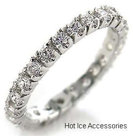 **INTERNATIONAL POSTAGE**18K WHITE GOLD PLATED SIMULATED DIAMOND RING