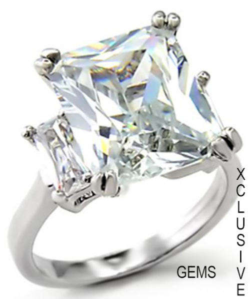 IN STOCK * R35 POSTAGE* 18K WHITE GOLD PLATED SIMULATED DIAMOND LADIES RING