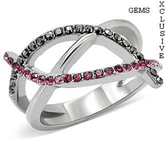 **R35 POSTAGE** STAINLESS STEEL SIMULATED DIAMOND RING