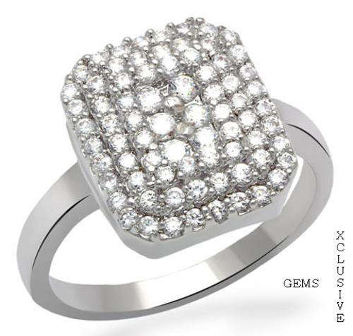 LOCALLY IN STOCK** DAZZLING 18K WHITE GOLD PLATED SIMULATED DIAMOND LADIES RING