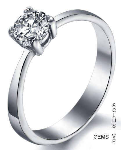 * R35 POSTAGE* TITANIUM SIMULATED DIAMOND LADIES RING