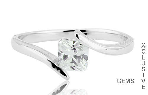 STUNNING 1.25CT SIMULATED DIAMOND GENUINE 925 STERLING SILVER LADIES RING