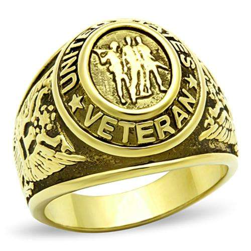 18K GOLD PLATED OVER STAINLESS STEEL MEN'S RING