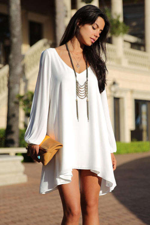 CASUAL STYLE CHIFFON DRESS