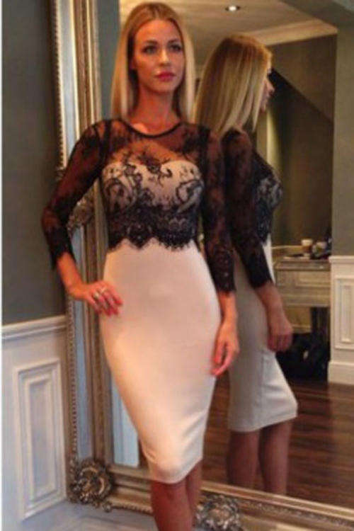 INTRICATE LACE TOP MIDI DRESS