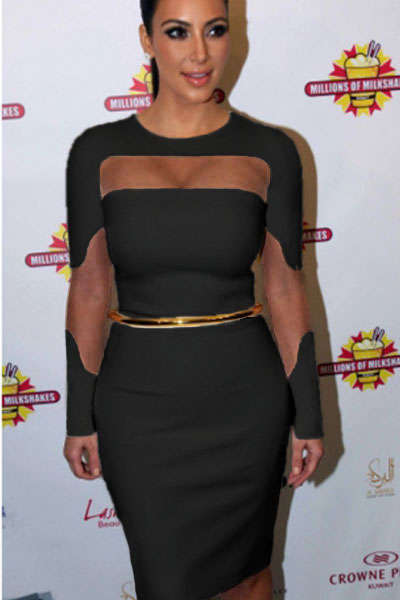 SEXY MESH CUT OUT DETAIL DRESS