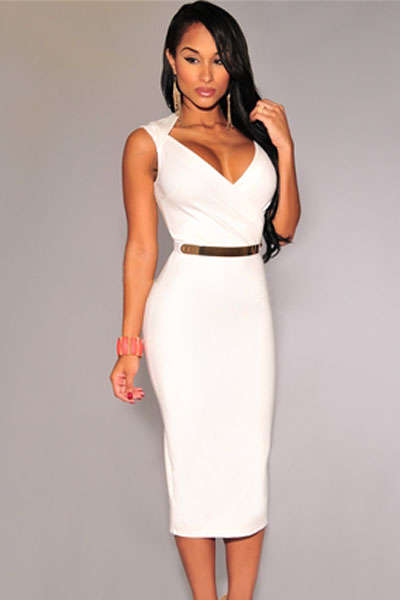BEAUTIFUL BELT DETAIL MIDI DRESS