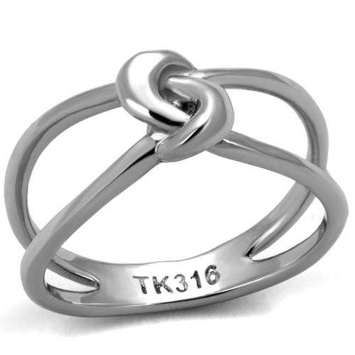 PRETTY 18K WHITE GOLD PLATED KNOT RING