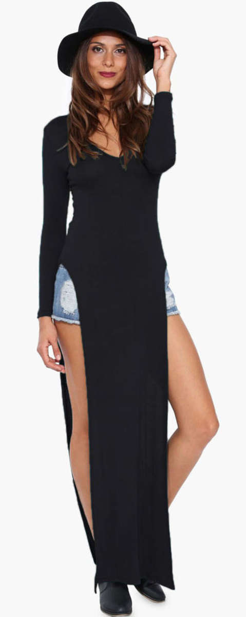 TRENDY T-SHIRT STYLE MAXI DRESS