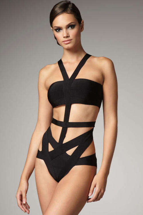 STYLISH HOLLOW OUT DESIGN ONE PIECE SWIMSUIT