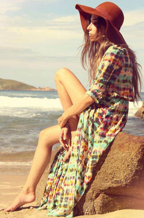 MAGNIFICENT MULTI COLOUR MAXI BEACH DRESS