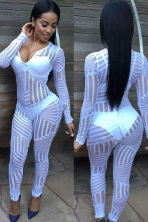 SEXY SHEER LACE SKIN TIGHT CATSUIT