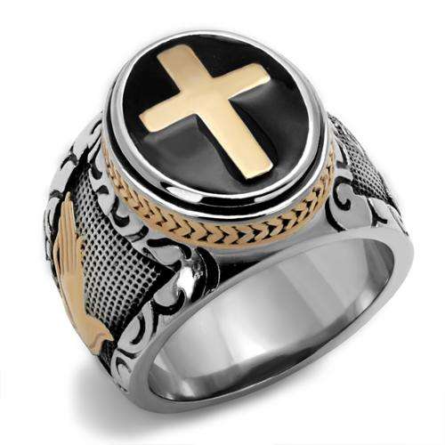 SOLID STAINLESS STEEL MENS RING