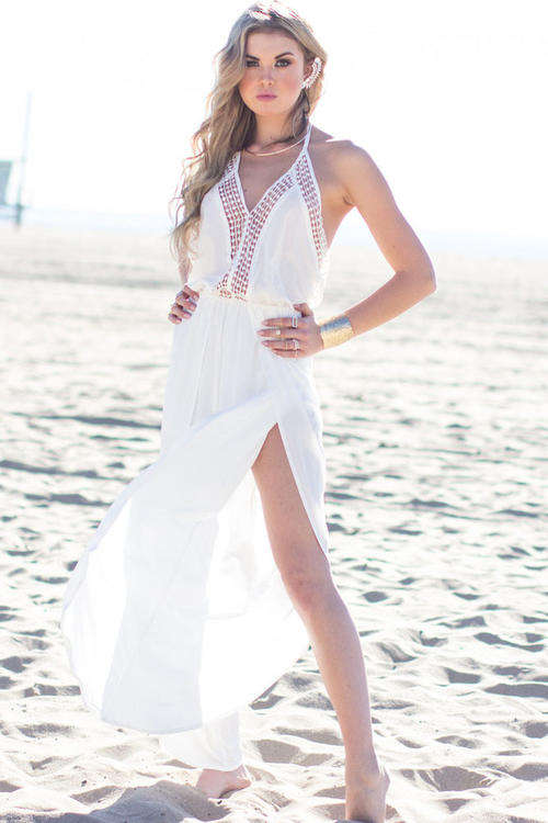 LOVELY LONG CHIFFON BEACH DRESS