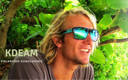 KDEAM KD520 Square Style Polarized Sunglasses - Black and Red. Local Stock