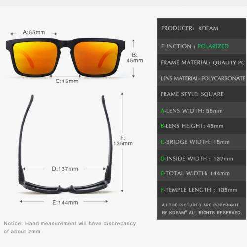 KDEAM KD901 Polarized Sunglasses. Local Stock