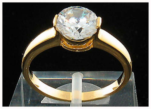 Beautiful Round 7mm White Simulated Diamond Ring