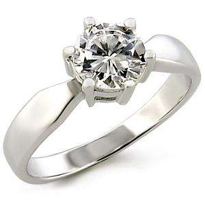 Simulated Diamond 18K White Gold Plated Ring - NO COMBINED POSTAGE