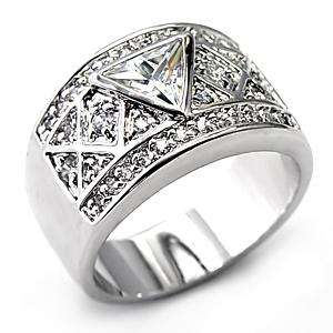 Simulated Diamond 18K White Gold Plated Ring - NO COMBINED POSTAGE