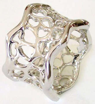 18K White Gold Plated Ring