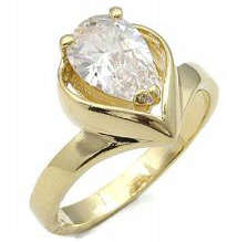 Simulated Diamond 18K Yellow Gold Plated Ring - NO COMBINED POSTAGE