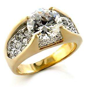 Simulated Diamond 18K Yellow Gold Plated Ring - NO COMBINED POSTAGE