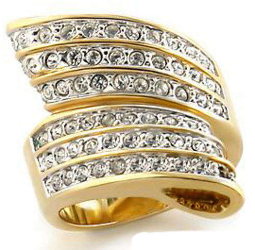 Simulated Diamond 18K Yellow Gold Plated Ring - NO COMBINED POSTAGE