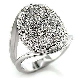 Simulated Diamond 18K White Gold Plated Ring - NO COMBINED POSTAGE