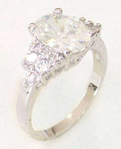 Simulated Diamond 18K White Gold Plated Ring NO COMBINED POSTAGE