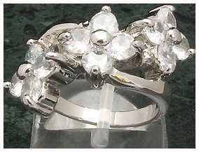 Simulated Diamond 18K White Gold Plated Ring - NO COMBINED POSTAGE