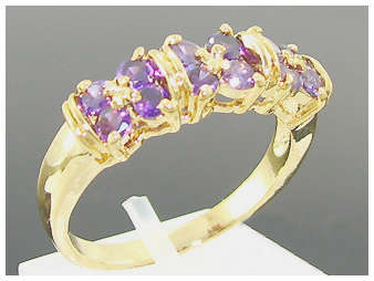 Simulated Amethyst 18K Yellow Gold Plated Ring - NO COMBINED POSTAGE