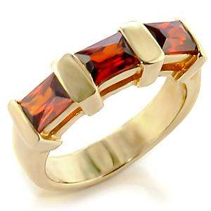 Simulated Garnet 18K Yellow Gold Plated Ring - NO COMBINED POSTAGE