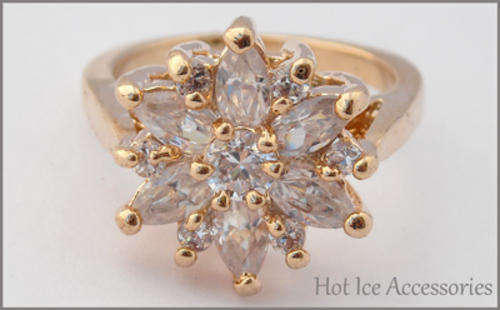 Simulated Diamond Rose Gold Plated Ring - NO COMBINED POSTAGE